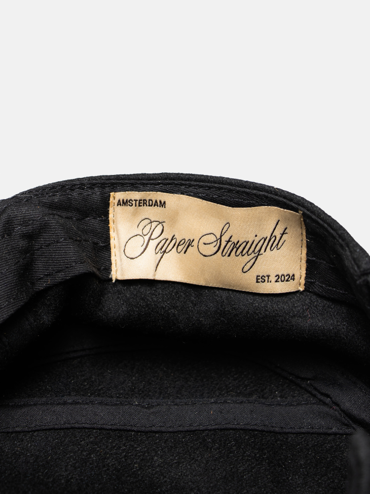 Flat Top Embroidered Cap Houndstooth