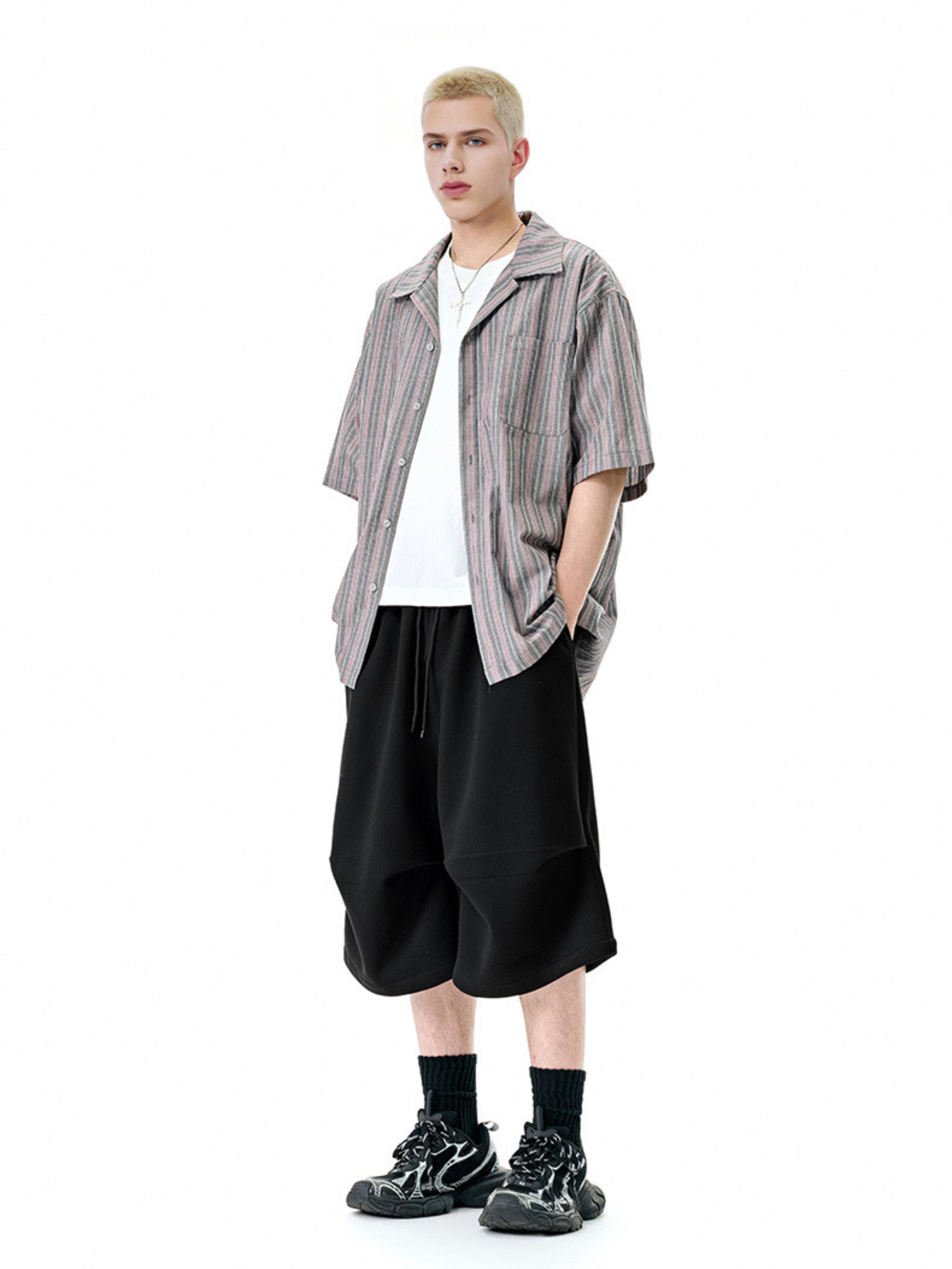 Paper Straight Drop Knee Jorts