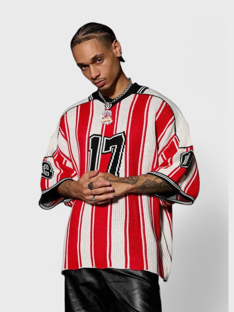 Paper Straight Red Jersey Shirt