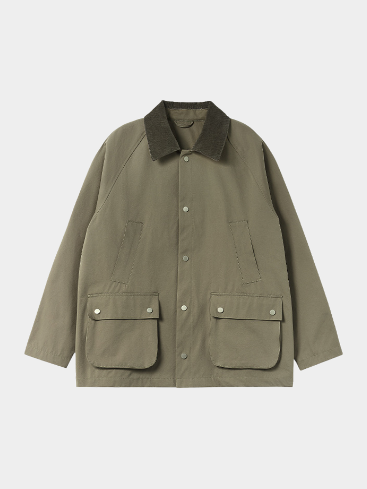 Cord Field Jacket Green