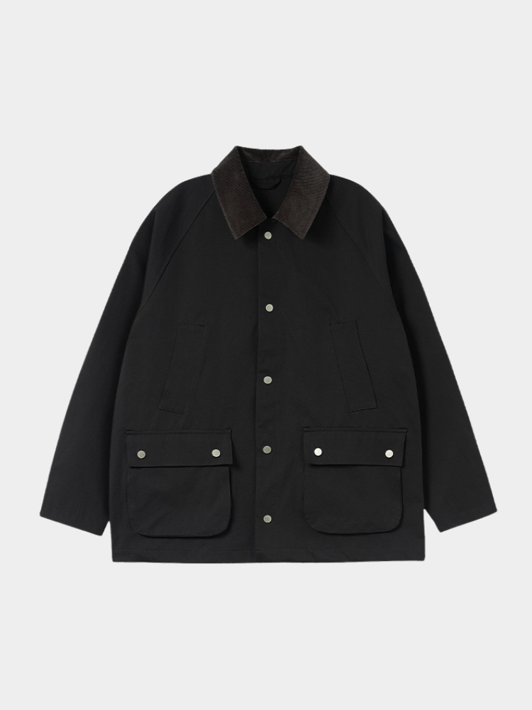 Cord Field Jacket Black