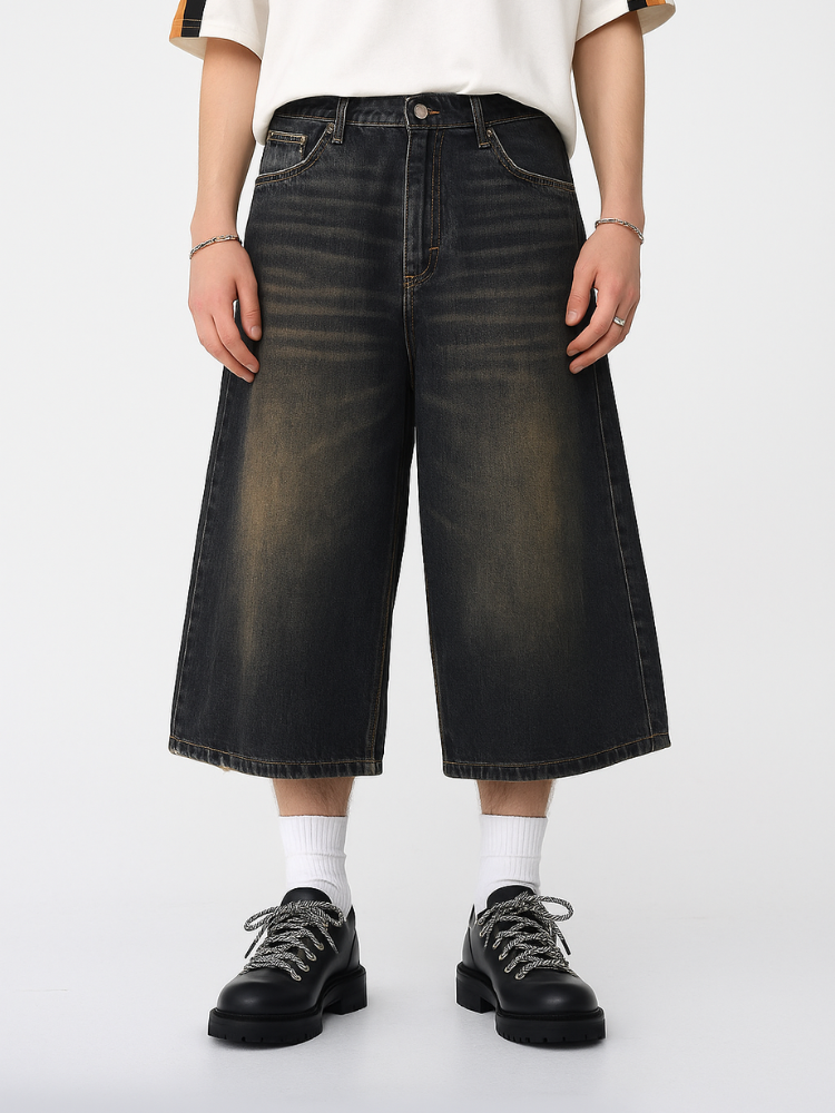 Paperstraight Black Baggy Jorts