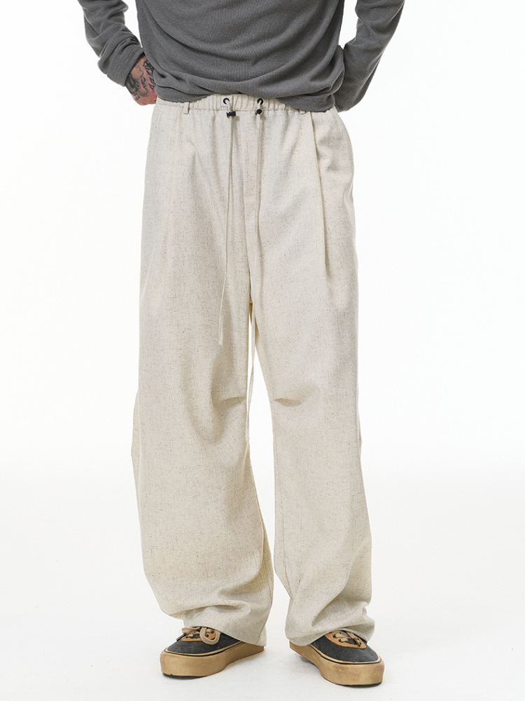 Loom Wide Trouser Beige