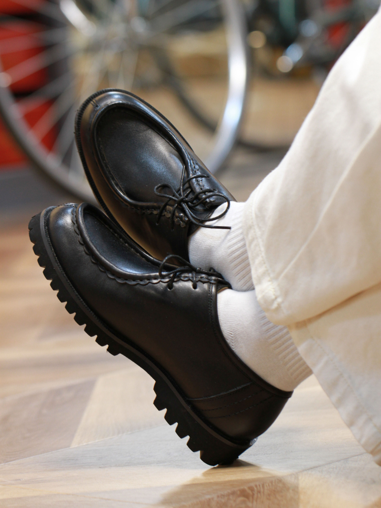 Lug Moc Derby Black