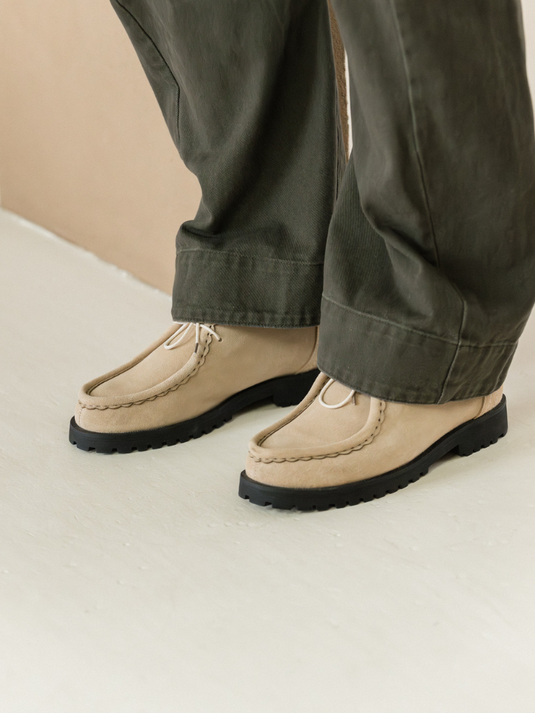 Lug Moc Derby Beige