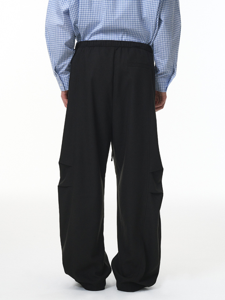 Loom Wide Trouser Black