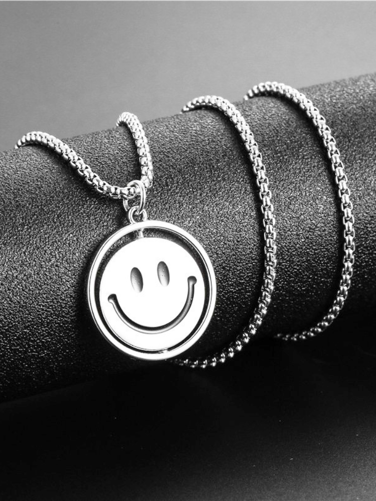 Paper Straight Happy/Sad Necklace