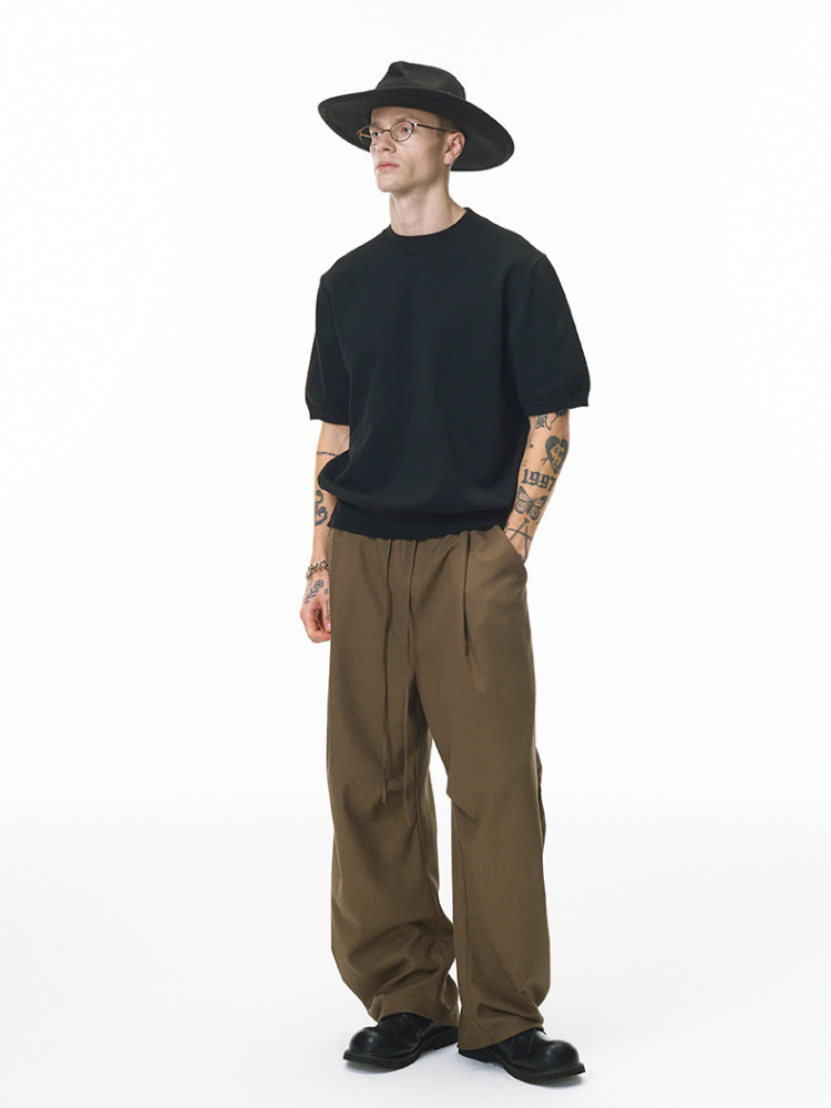 Loom Wide Trouser Brown