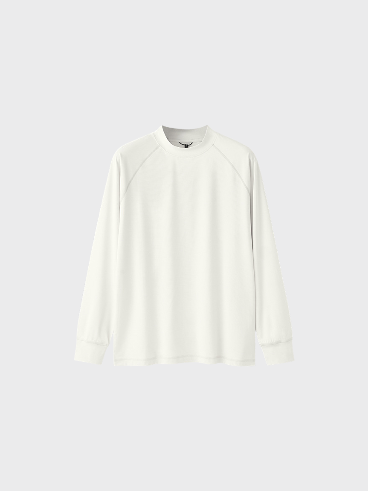 Paper Straight Mock Neck longsleeve Shirt