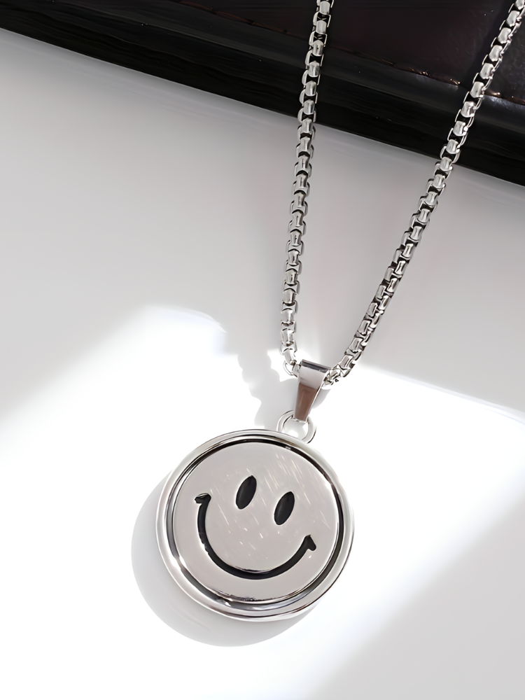 Paper Straight Happy/Sad Necklace
