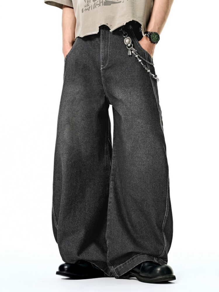 Blue Blood Baggy Jeans Schwarz