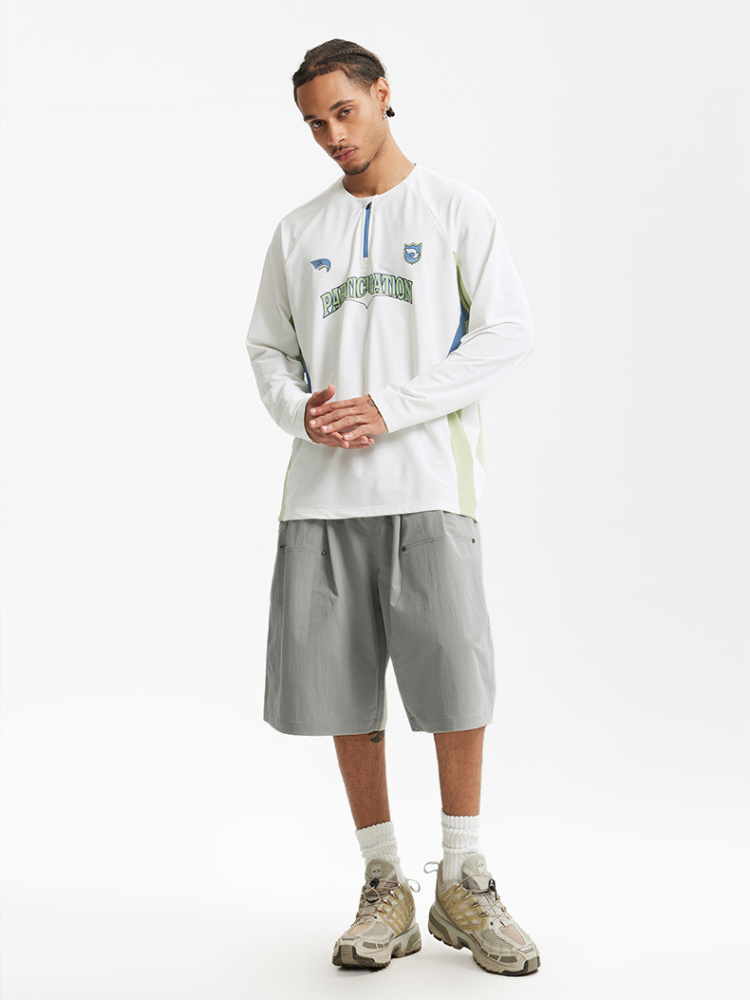 Paper Straight Pleated Shorts