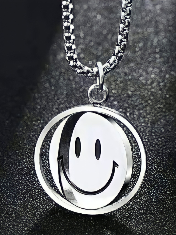 Paper Straight Happy/Sad Necklace