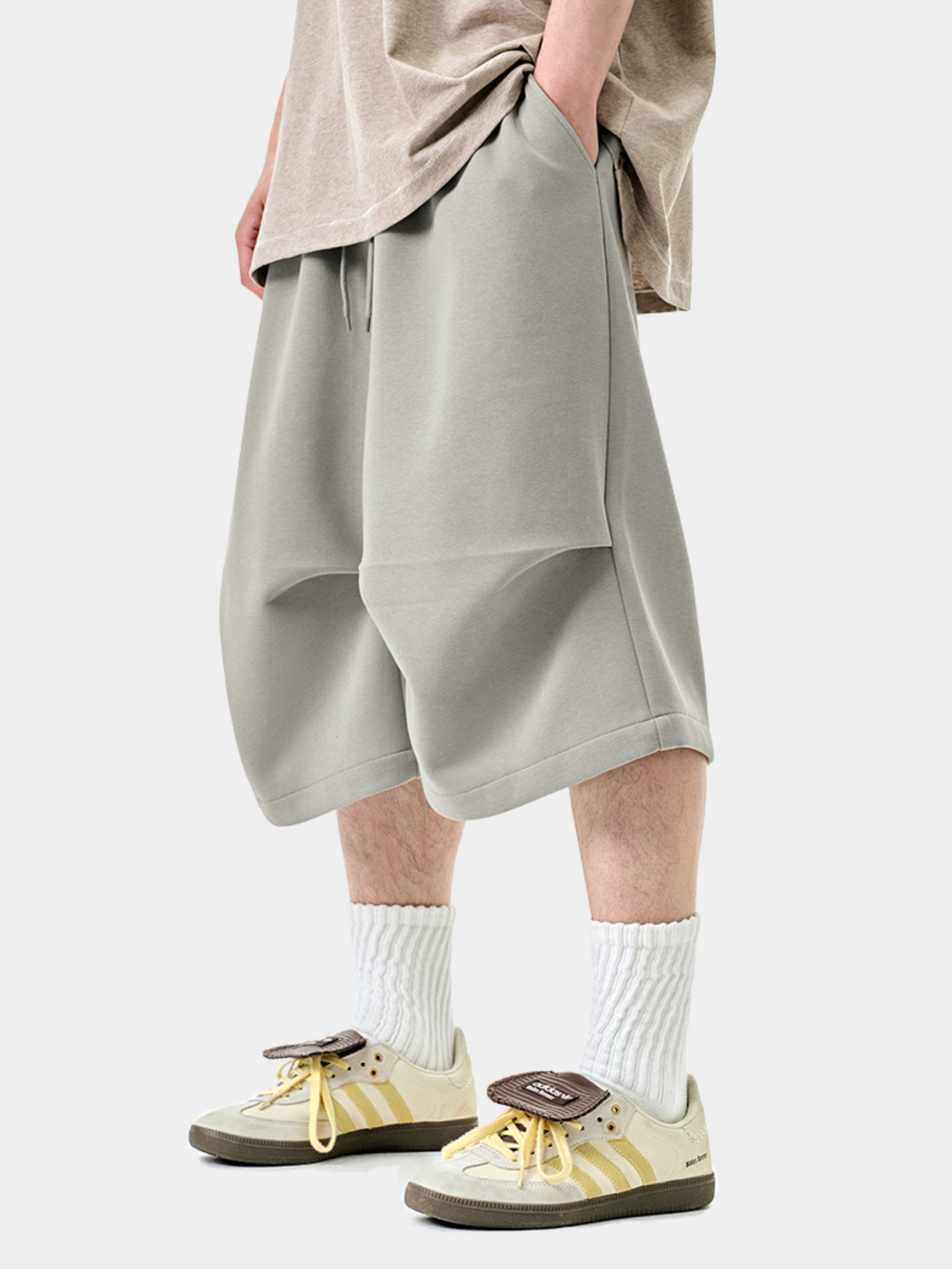 Paper Straight Drop Knee Jorts