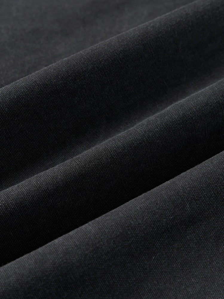 Moor Jacket in Black, washed twill fabric detail