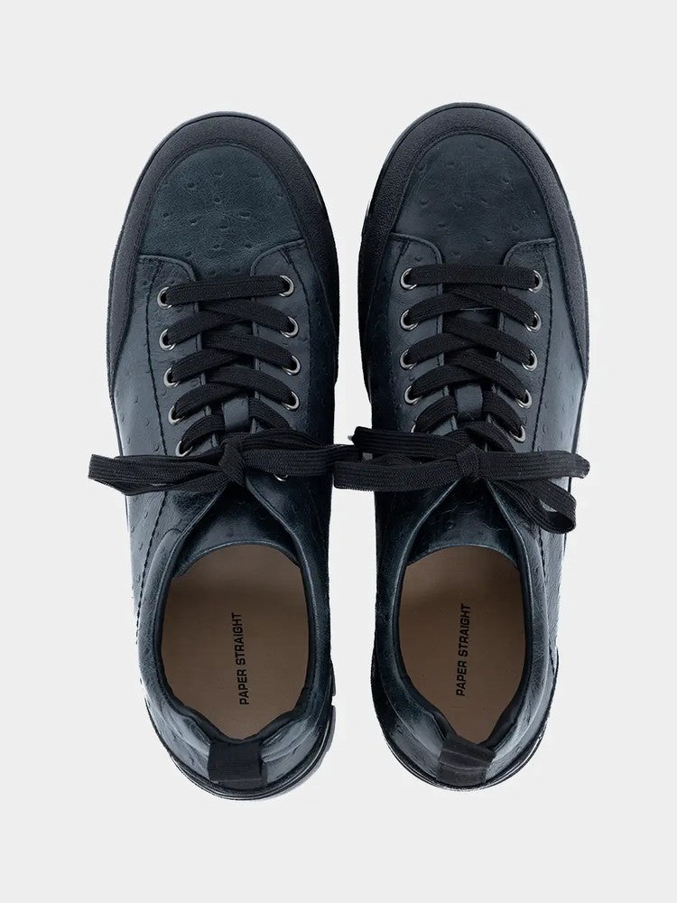 Paper Straight Alpine Hiker Black Ostrich — top-down, pair