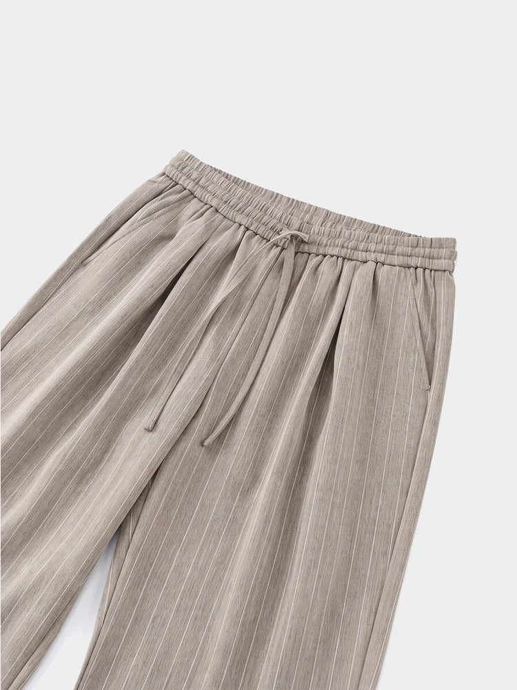 Paper Straight Holt Trouser sand — waistband detail