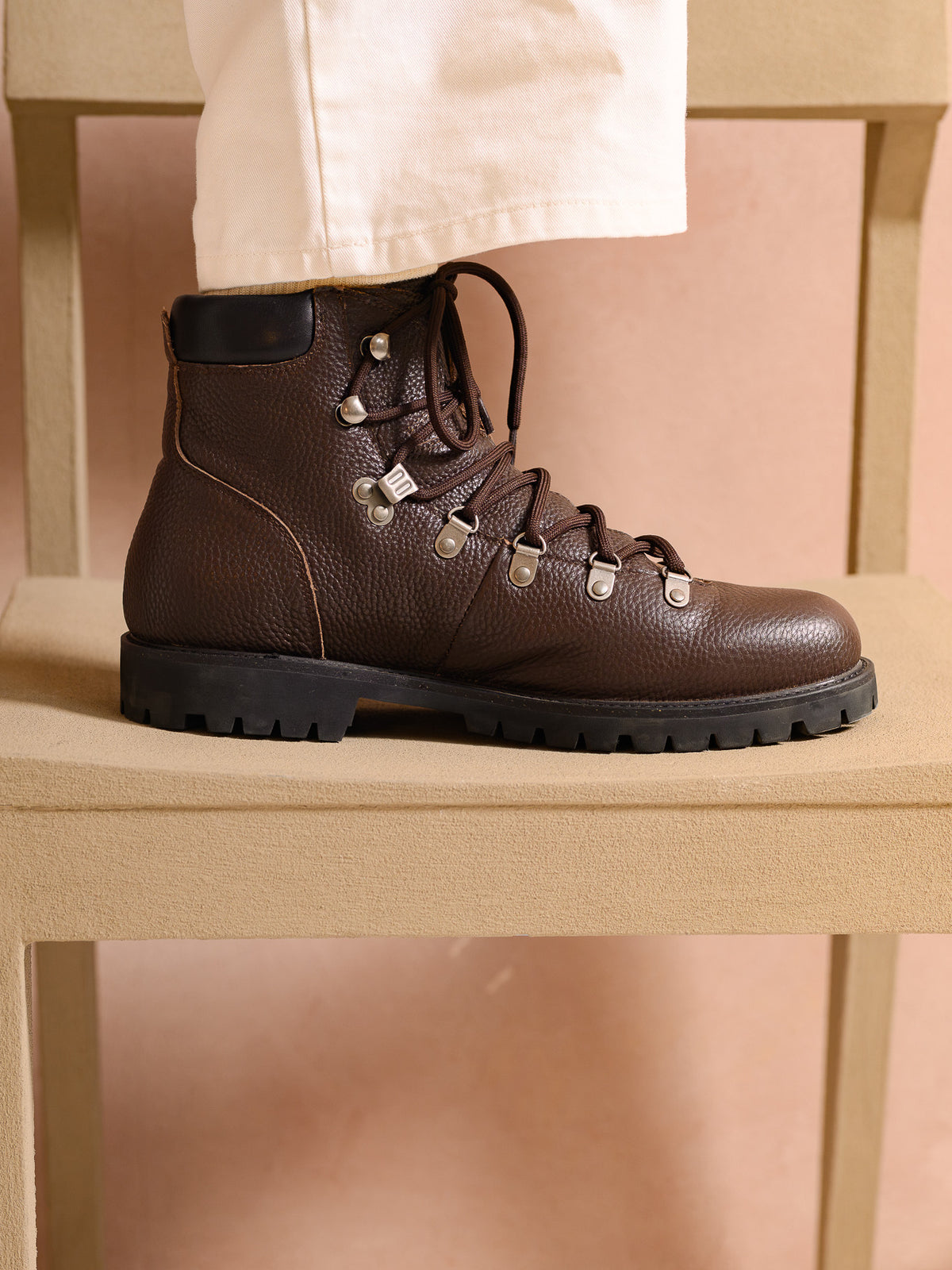 Paper Straight Ridgeworks High Brown Grain — worn, side profile