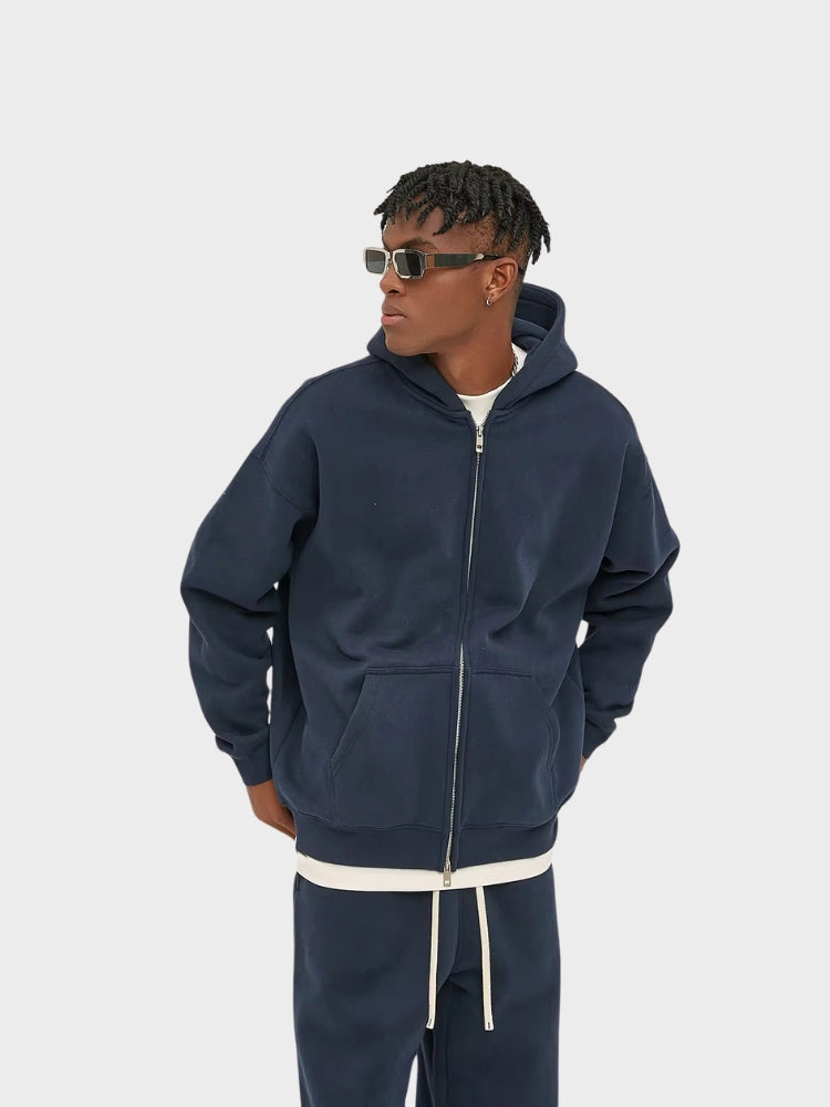 Paper Straight Zipper Hoodie