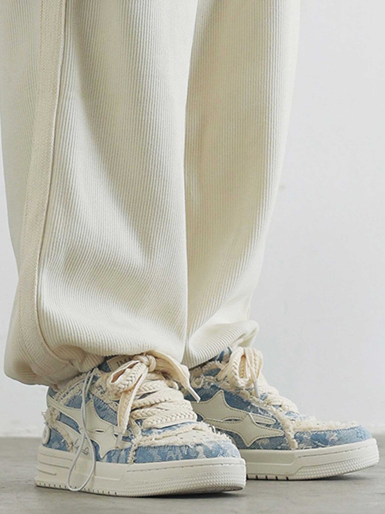 Paper Straight Baby blue Dunk Sneakers