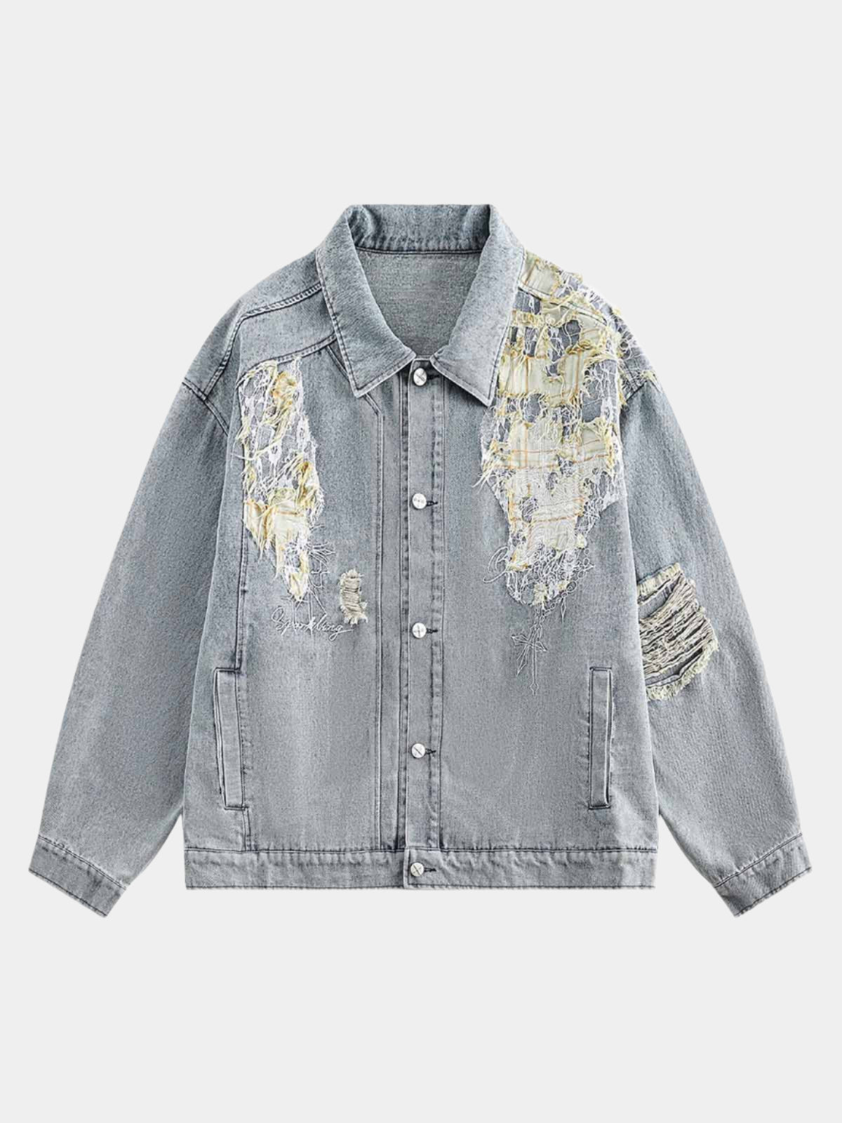 Paper Straight Mosaic Denim Jacket