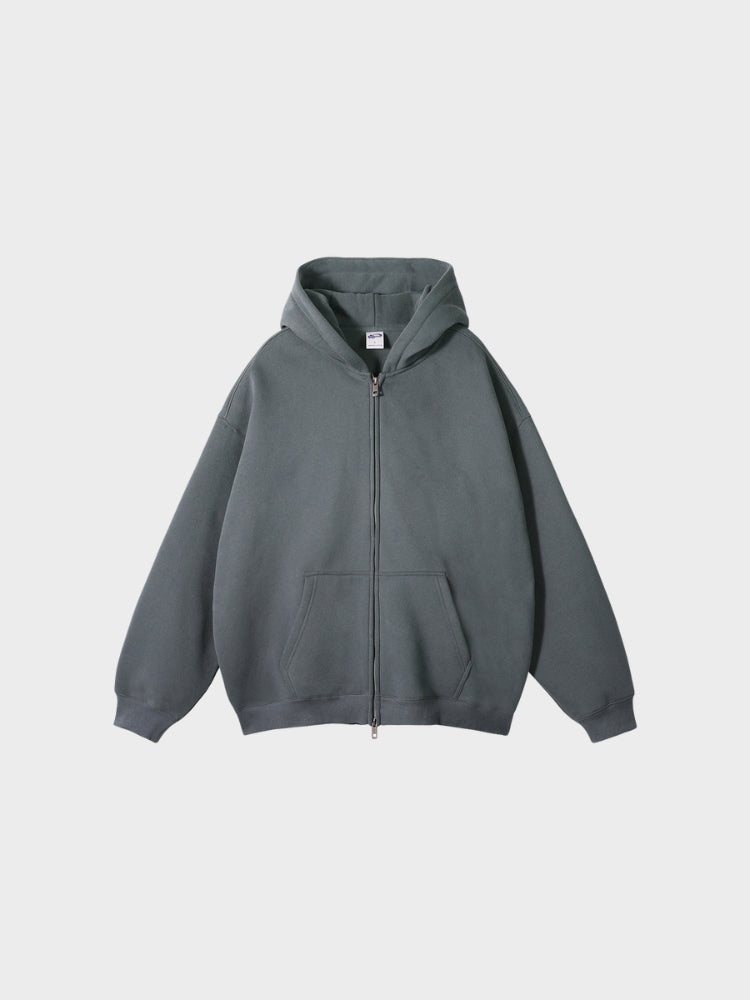Paper Straight  Zipper Hoodie