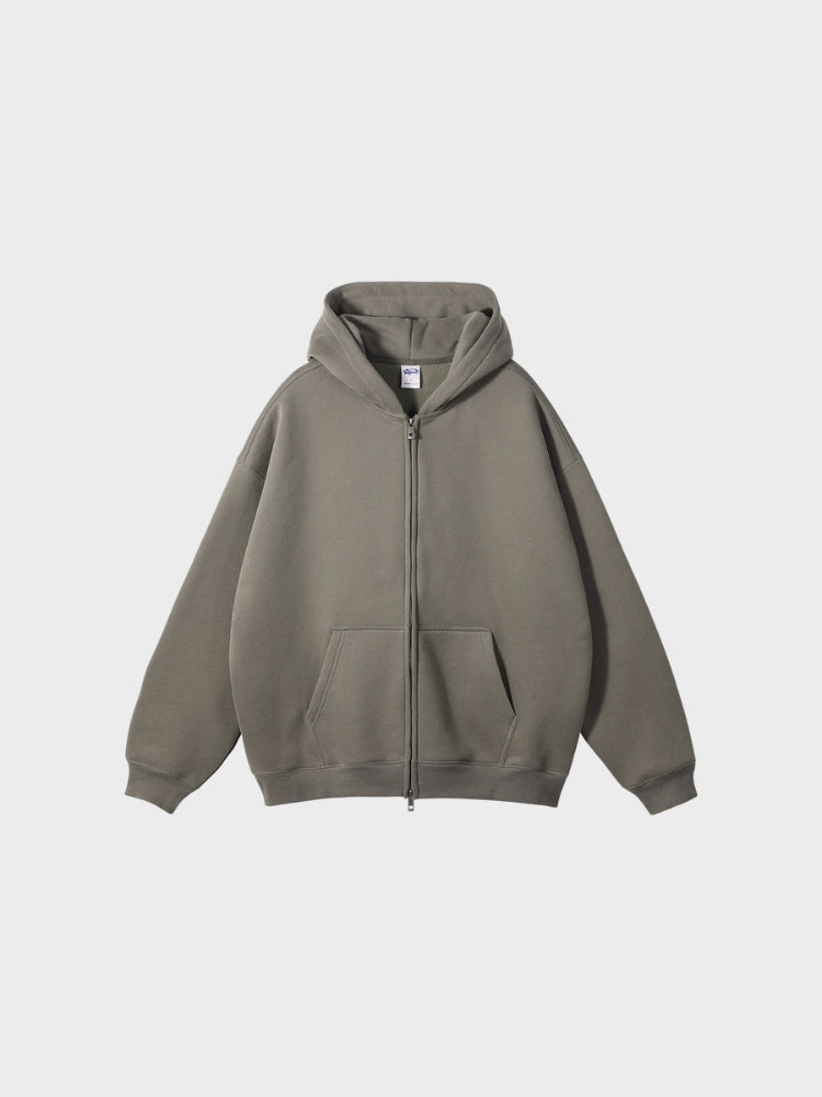 Paper Straight  Zipper Hoodie