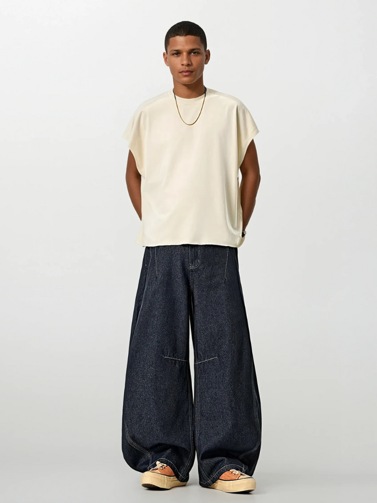 Blue Blood Baggy Jeans Blue Dark