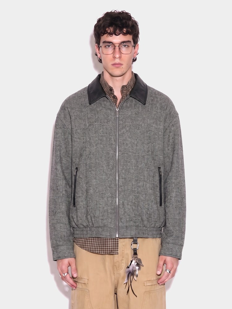 Fell Jacket in Grey, worn
