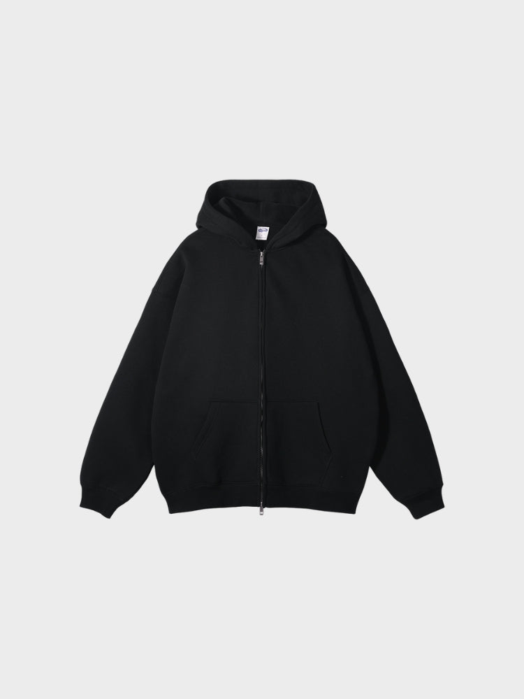 Paper Straight  Zipper Hoodie