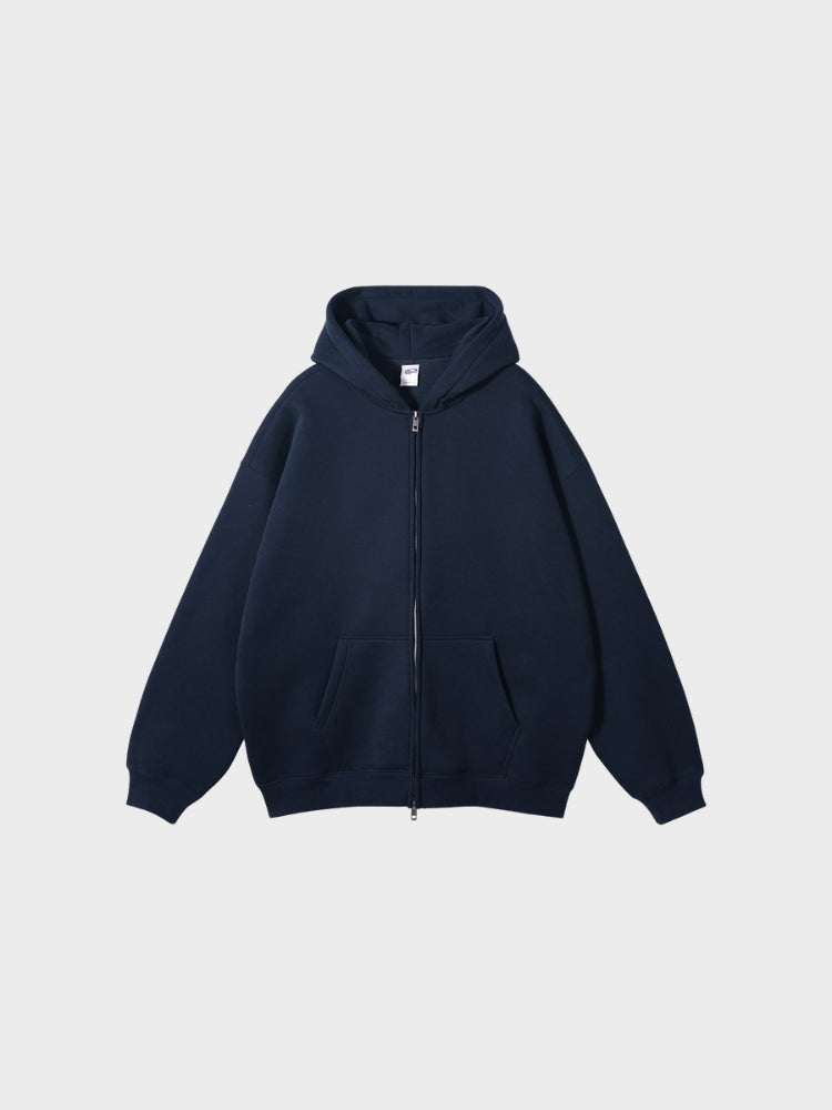 Paper Straight  Zipper Hoodie