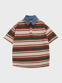 Paper Straight Stripe Polo Shirt