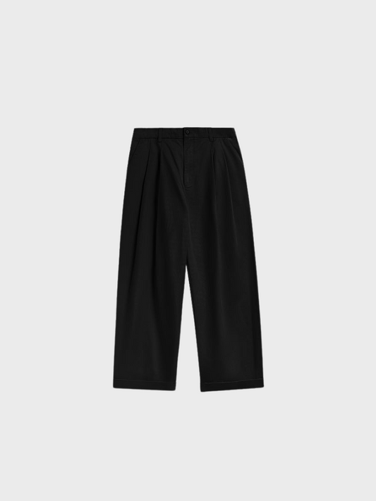 Paper Straight Double Pleat Straight Leg Pants