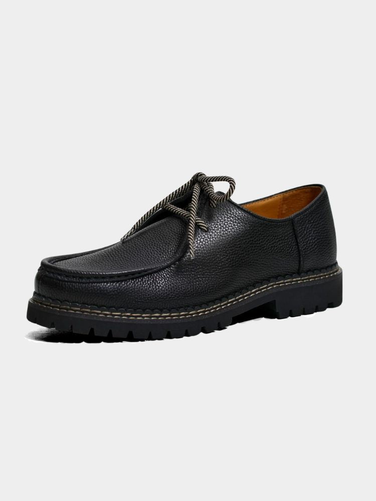Schiefer Derby Schwarz genarbt