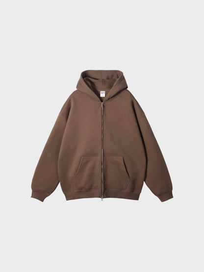 Paper Straight  Zipper Hoodie