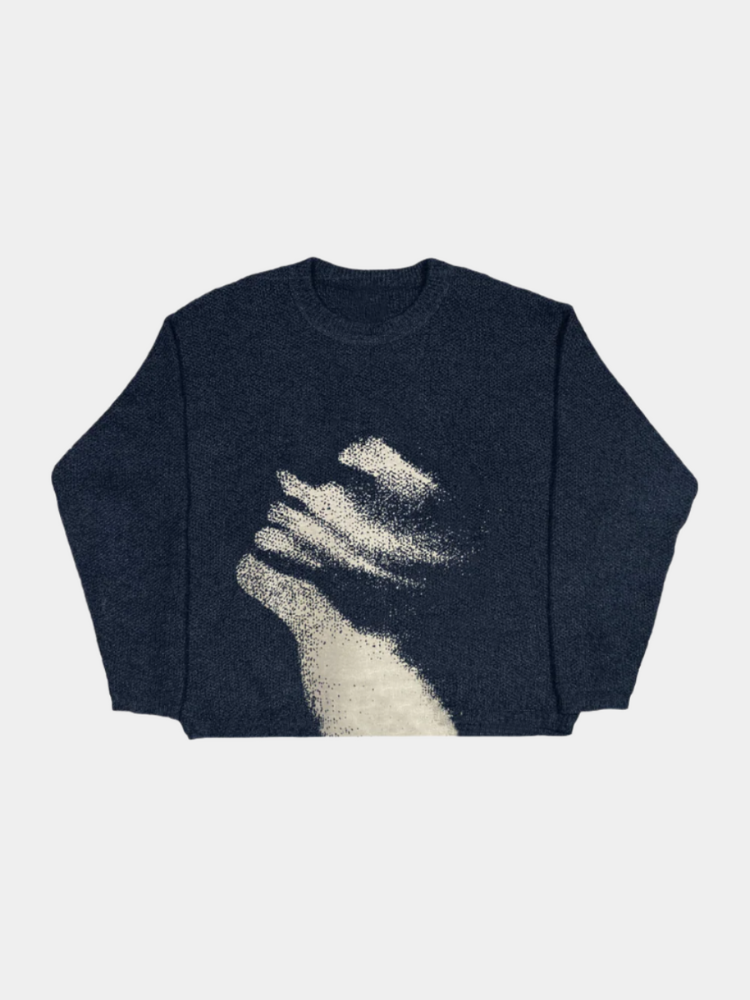 Paper Straight Graphic Knitted Sweater