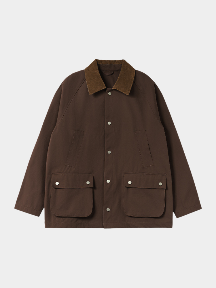Cord Field Jacket Brown