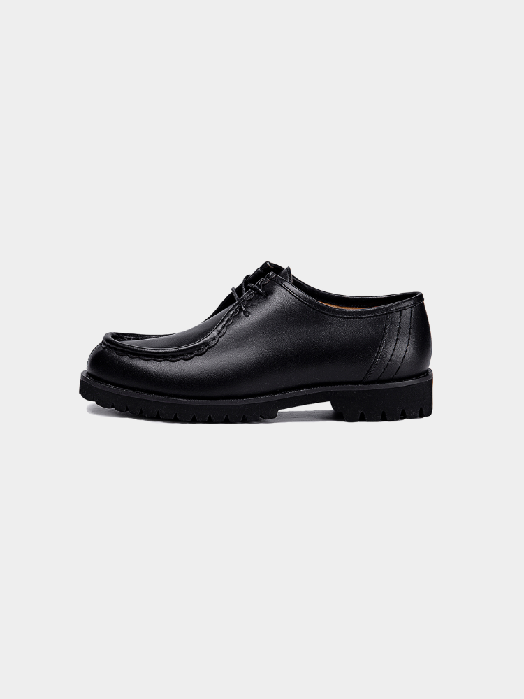 Lug Moc Derby Black