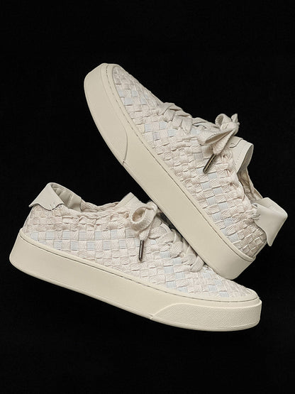 Paper Straight Woven Canvas Sneakers