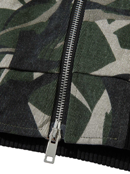 Paper Straight Camouflage Multi Pocket Tracksuit