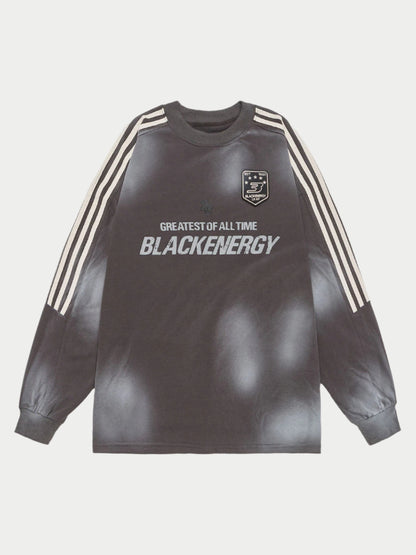 Paper Straight Black Energy Soccer shirts