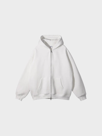 Paper Straight  Zipper Hoodie