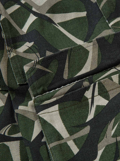 Paper Straight Camouflage Multi Pocket Tracksuit