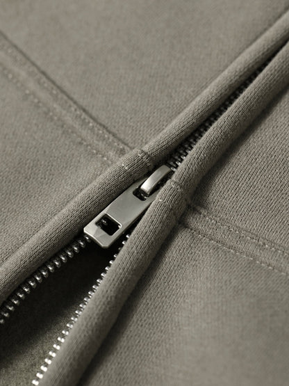 Paper Straight  Zipper Hoodie