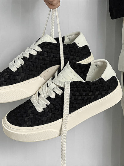 Paper Straight Woven Canvas Sneakers