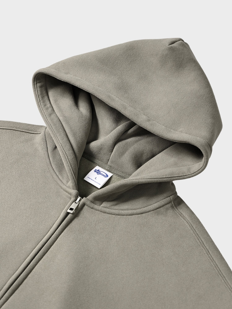 Paper Straight  Zipper Hoodie