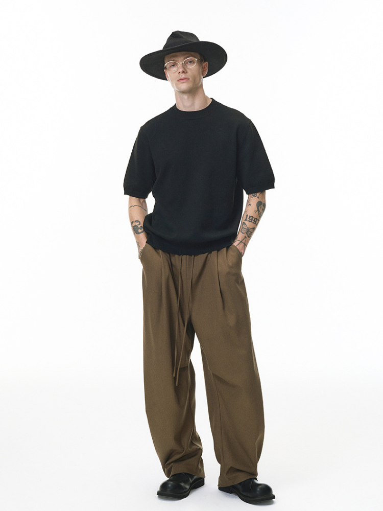 Loom Wide Trouser Brown