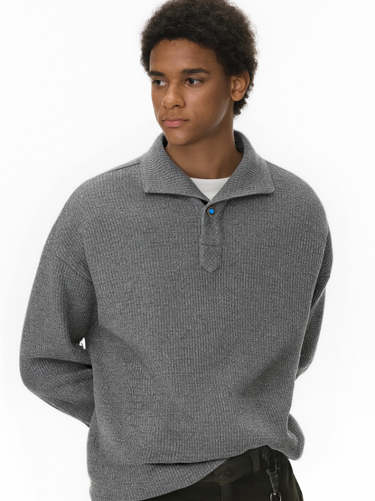 Alpine Rippstrick Grau