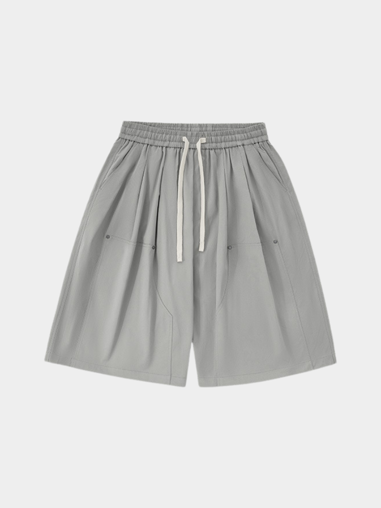 Paper Straight Pleated Shorts