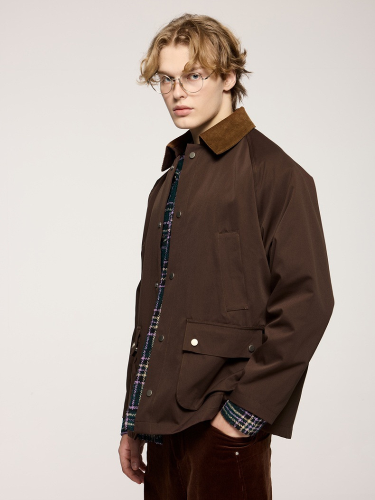 Cord Field Jacket Brown